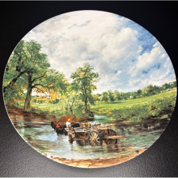 John Constable Other - Nature Scenic Wooden Wagon River Plate English Hay Wain John Constable Painting
